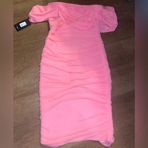 Fashion Nova MIDI Dress Pink size medium (Brand New)